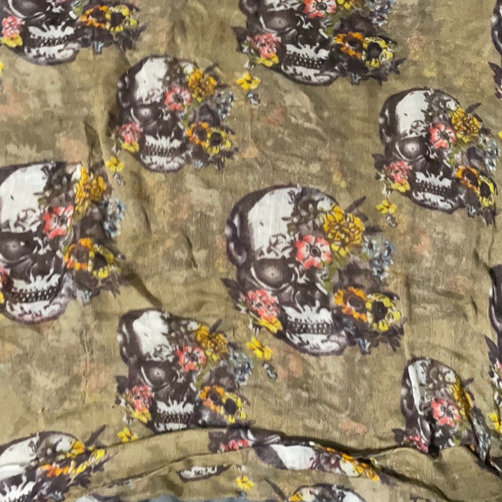 Floral Skull scarf/ shawl